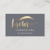 Brows Golden Logo Microblading Social Media Roky Visitekaartje (Voorkant)