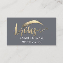 Brows Golden Logo Microblading Social Media Roky Visitekaartje