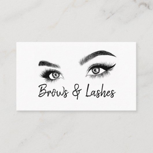 Brows & Lashes Microblading, Eyelash Extensions Visitekaartje (Voorkant)