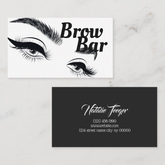 Brows & Lashes Microblading, Eyelash Extensions Visitekaartje (Voorkant / Achterkant)