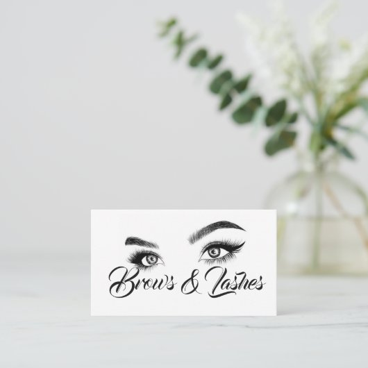 Brows & Lashes Microblading, Eyelash Extensions Visitekaartje (Staand voorkant)