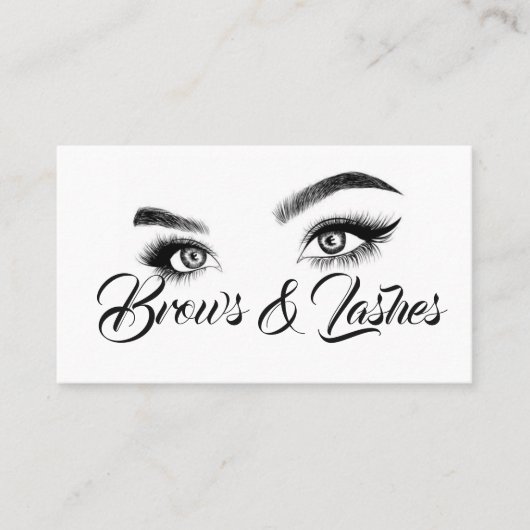 Brows & Lashes Microblading, Eyelash Extensions Visitekaartje (Voorkant)