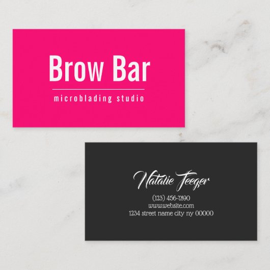 Brows & Lashes Microblading, Eyelash Extensions Visitekaartje (Voorkant / Achterkant)