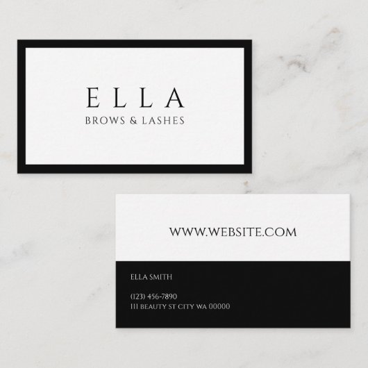 Brows & Lashes Salon Lash Extensions Visitekaartje (Voorkant / Achterkant)