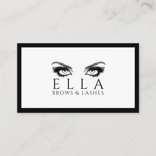 Brows & Lashes Salon Lash Extensions Visitekaartje (Voorkant)