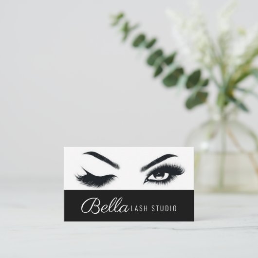 Brows & Lashes Salon Visitekaartje (Staand voorkant)