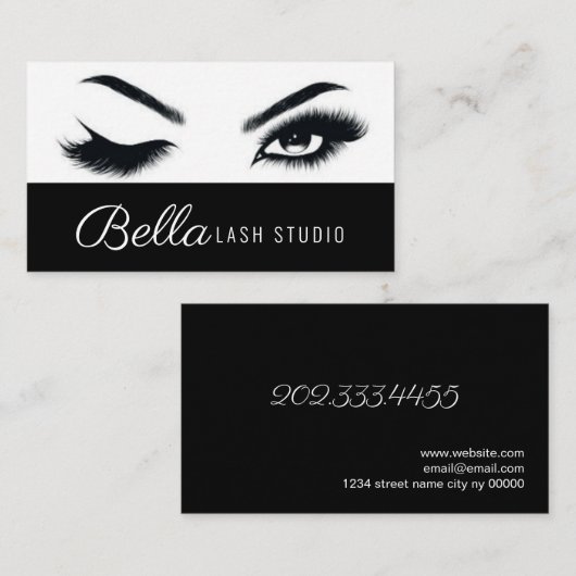 Brows & Lashes Salon Visitekaartje (Voorkant / Achterkant)
