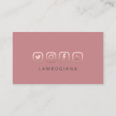 Brows Logo Microblade Social Media Roos Blush Busi Visitekaartje (Achterkant)