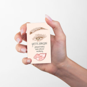 Brows Makeup Logo QRCode Powder Lip oceaan Eyelash Visitekaartje
