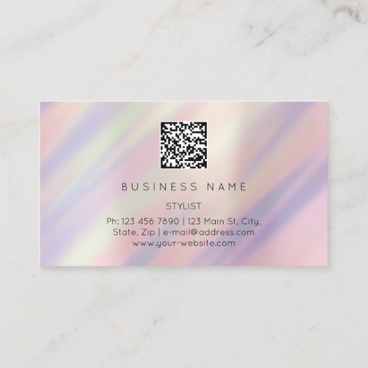 Brows Makeup QR LOGO Golden Eyelashes Ombre Visitekaartje (Achterkant)