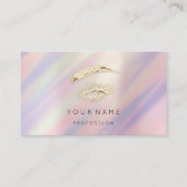 Brows Makeup QR LOGO Golden Eyelashes Ombre Visitekaartje (Voorkant)