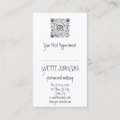 Brows Makeup QRCode Logo Red Lips Gold Eyelash Visitekaartje (Achterkant)