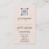 Brows Makeup QRCode Logo Red Lips Skinny Eyelash Visitekaartje (Achterkant)