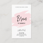 Brows Microblading Aftercare Roze Waterverf PMU Visitekaartje (Achterkant)