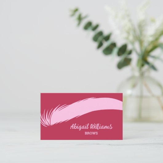 Brows Microblading Magenta Visitekaartje (Staand voorkant)