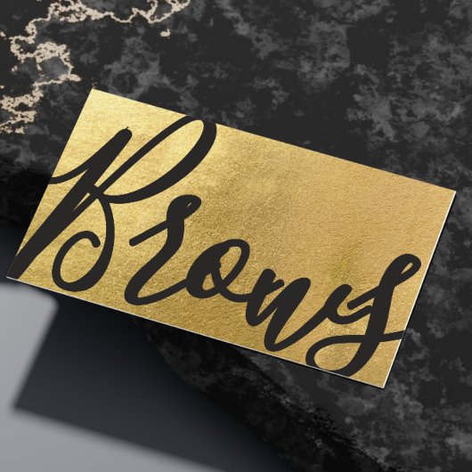 Brows Microblading Schoonheidssalon Goud Bruin Mod Visitekaartje