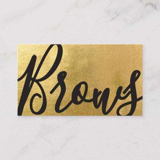 Brows Microblading Schoonheidssalon Goud Bruin Mod Visitekaartje (Voorkant)