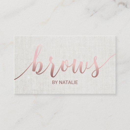 Brows Salon Roos Gold Typography Loyalty (Voorkant)
