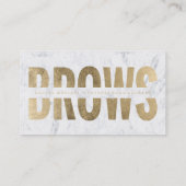 Brows snijdt moderne faux gouden tipografie uit visitekaartje (Achterkant)