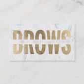 Brows snijdt moderne faux gouden tipografie uit visitekaartje (Voorkant)
