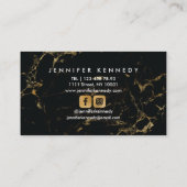 Brows Specialist Gold Glitter Typography Modern Visitekaartje (Achterkant)