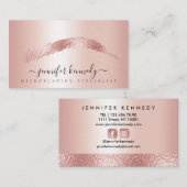 Brows Specialist Roos Gold Foil Metallic Modern Visitekaartje (Voorkant / Achterkant)