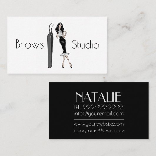 Brows Studio Visitekaartje (Voorkant / Achterkant)