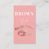 Brows Typografie Wenkbrauw Salon Foto Luxe Visitekaartje (Voorkant)
