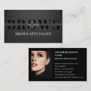Brows Typografie Wenkbrauw Salon Foto Luxe Visitekaartje