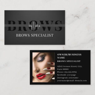 Brows Typografie Wenkbrauw Salon Foto Luxe Visitekaartje