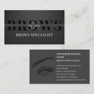 Brows Typografie Wenkbrauw Salon Foto Luxe Visitekaartje