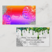 Brows Typography Eyebrow Salon Microblading Marble Visitekaartje (Voorkant / Achterkant)