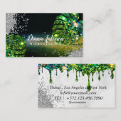 Brows Typography Eyebrow Salon Microblading Marble Visitekaartje (Voorkant / Achterkant)
