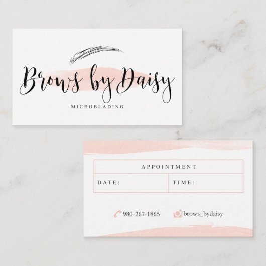 Brows van Daisy Visitekaartje (Voorkant / Achterkant)