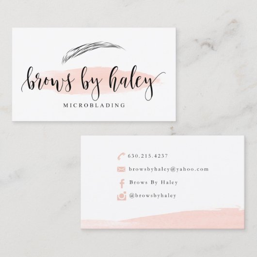 Brows van Haley Visitekaartje (Voorkant / Achterkant)
