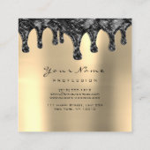 Brows Wax Lash maakt de huid gewoon schoon, Gold B Vierkante Visitekaartje (Achterkant)