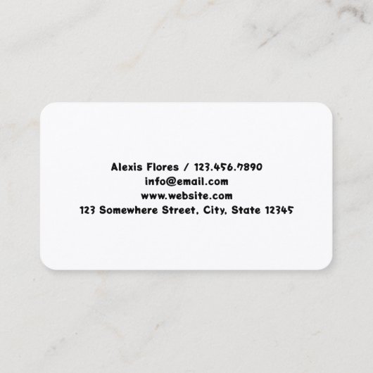 Brows wimper extensie visitekaartje (Achterkant)