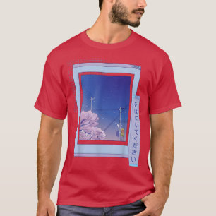 Browser Sakura Cute Anime Vaporwave Japanse nacht T-shirt
