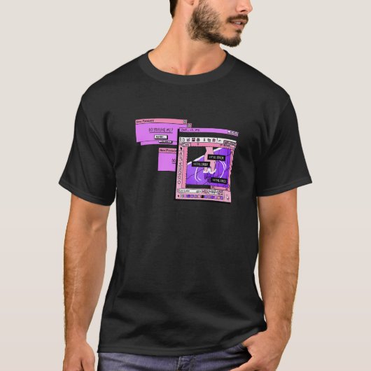 Browser van esthetische PC de Illustratie van de V T-shirt (Voorkant)
