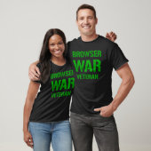 BROWSER WAR VETERAN - Groen op Zwart Web Dev T-shi T-shirt (Unisex)