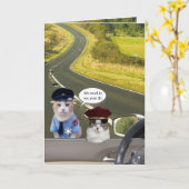 Broze kat-/Kat-officieren op de zondagskaart Kaart (Gele Bloem)