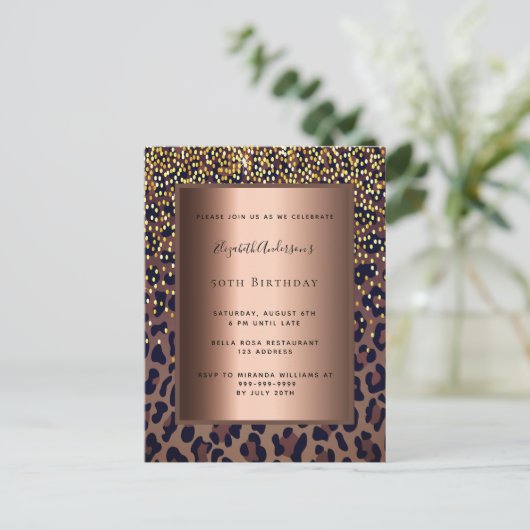 Broze uitnodiging (Staand voorkant)