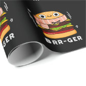 Brr-ger Funny Freezing Burger Pun Dark BG Cadeaupapier (Rol Hoek)
