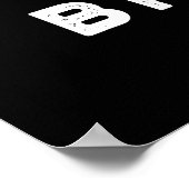 Brr-ger Funny Freezing Burger Pun Dark BG Poster (Hoek)