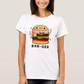 Brr-ger Funny Freezing Burger Pun T-shirt (Voorkant)