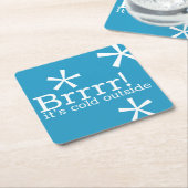 Brr Het is koud buiten het Onderzetter van de Drin (Schuin)