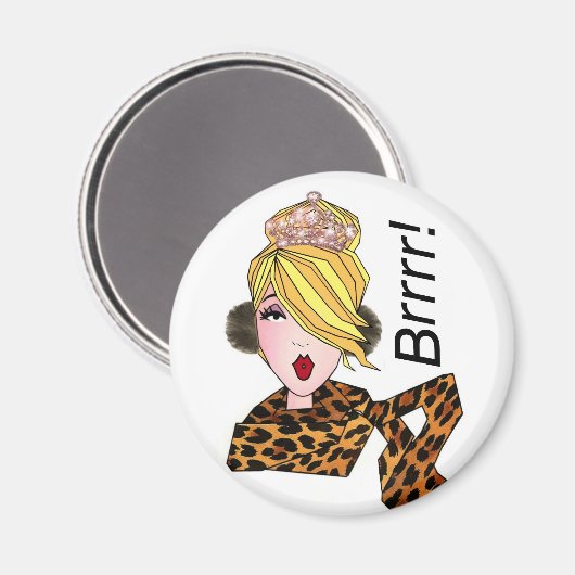 "Brr! Het is koud!" Diva Magnet (Voorkant / Achterkant)