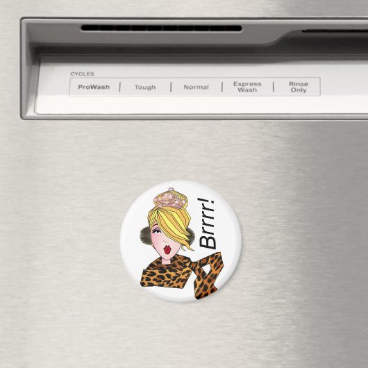 "Brr! Het is koud!" Diva Magnet (Insitu (Vaatwasser))