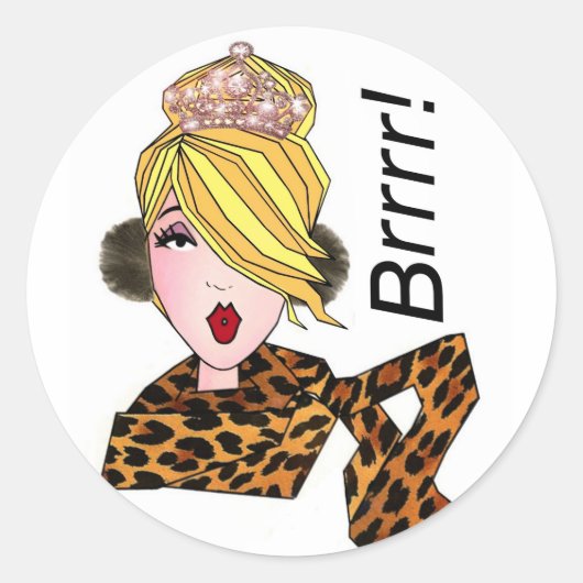 "Brr! Het is koud!" Diva Stickers (Voorkant)