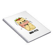 Brr-ito Grappige Bevriezende Koude Burrito Woordsp Notitieboek (Rechterzijde)